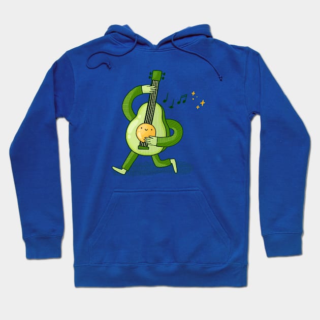 Music Avocado Pal Hoodie by Tania Tania